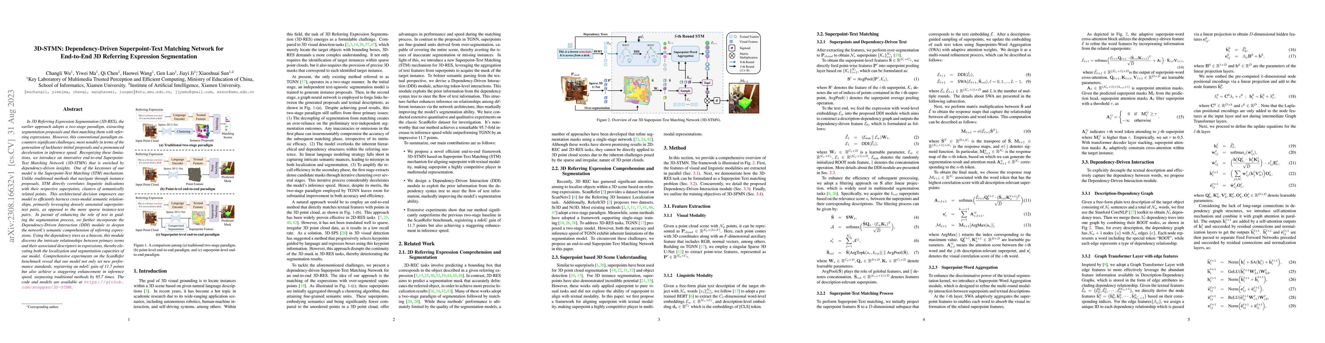 Thumbnail for 3D-STMN: Dependency-Driven Superpoint-Text Matching Network for
  End-to-End 3D Referring Expression Segmentation
