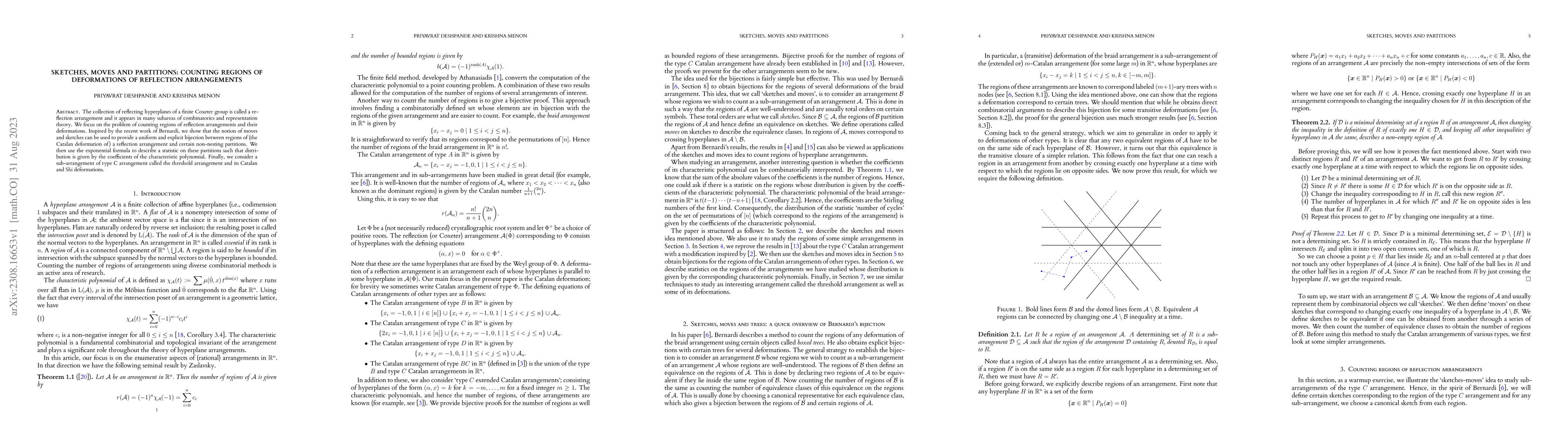 Thumbnail for Sketches, moves and partitions: counting regions of deformations of
  reflection arrangements