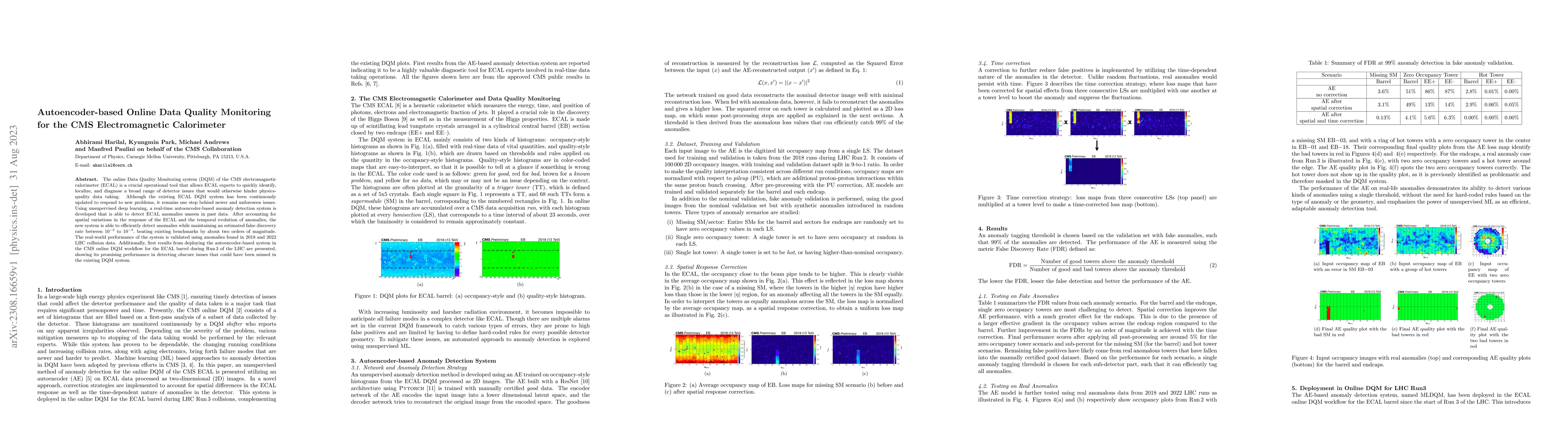 Thumbnail for Autoencoder-based Online Data Quality Monitoring for the CMS
  Electromagnetic Calorimeter
