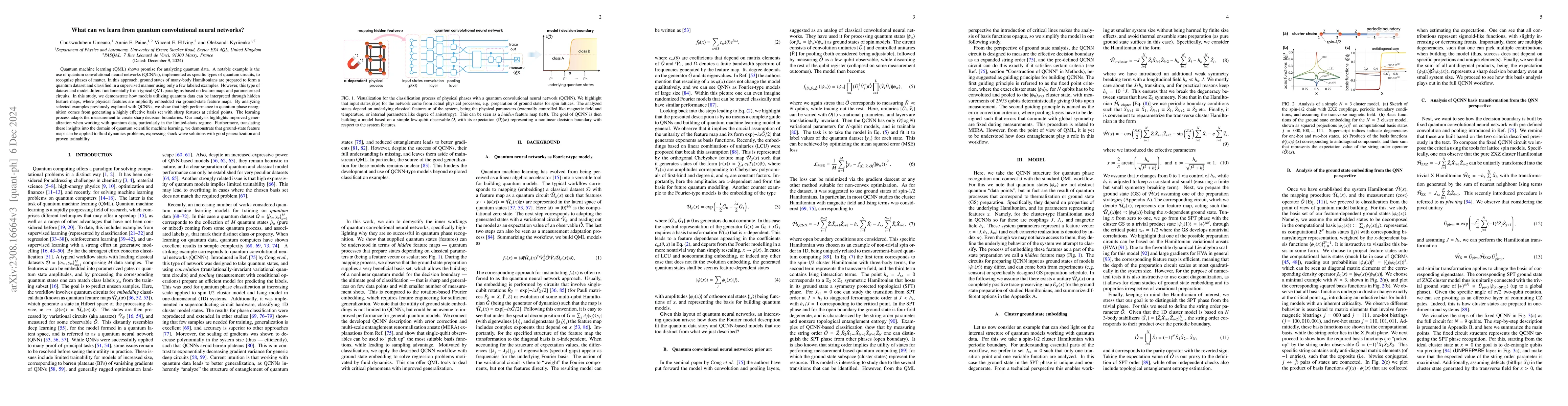 Thumbnail for What can we learn from quantum convolutional neural networks?
