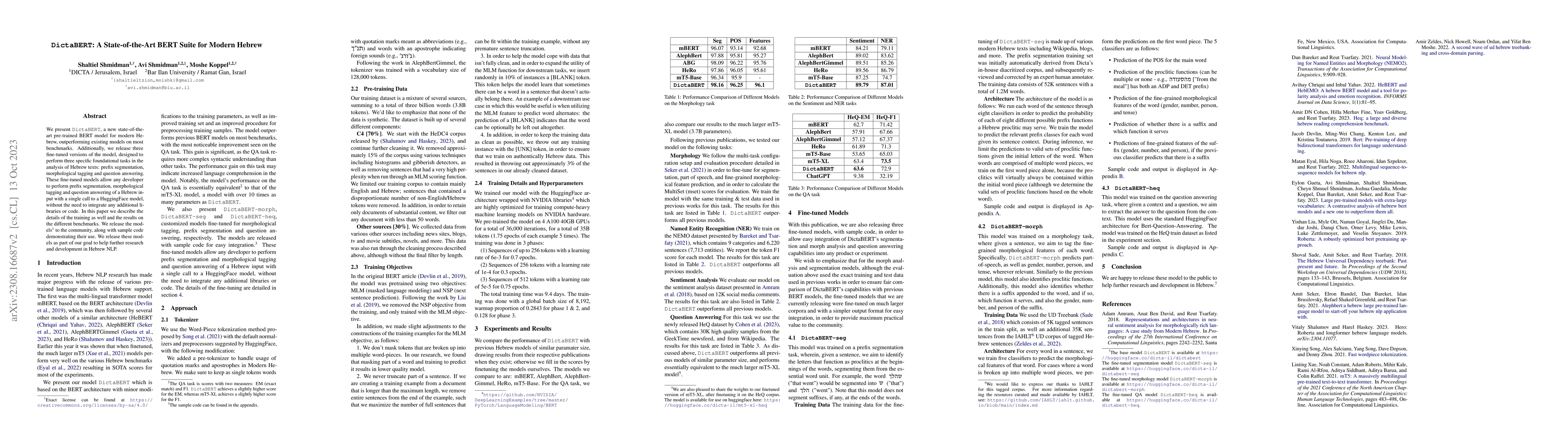 Thumbnail for DictaBERT: A State-of-the-Art BERT Suite for Modern Hebrew