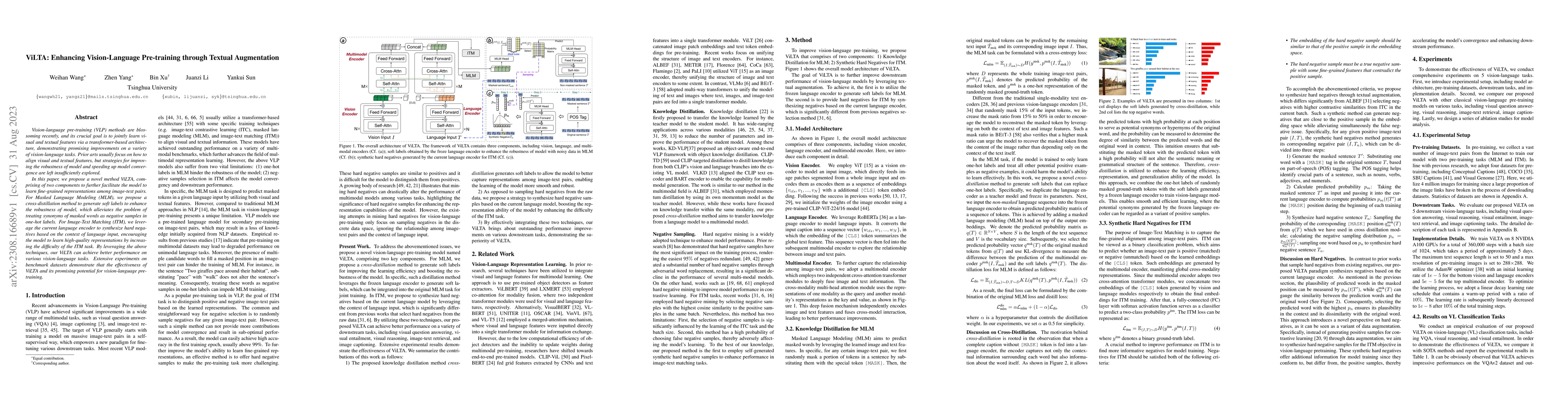 Thumbnail for ViLTA: Enhancing Vision-Language Pre-training through Textual
  Augmentation