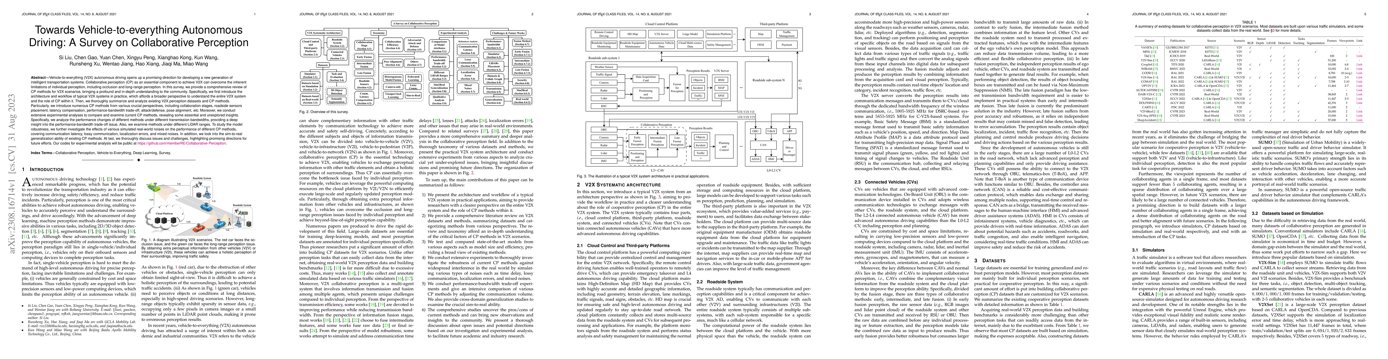 Thumbnail for Towards Vehicle-to-everything Autonomous Driving: A Survey on
  Collaborative Perception