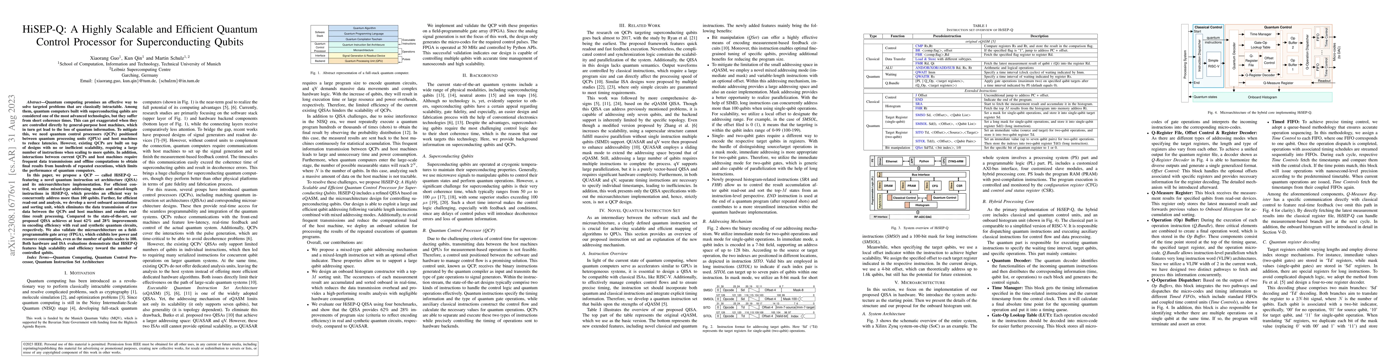 Thumbnail for HiSEP-Q: A Highly Scalable and Efficient Quantum Control Processor for
  Superconducting Qubits