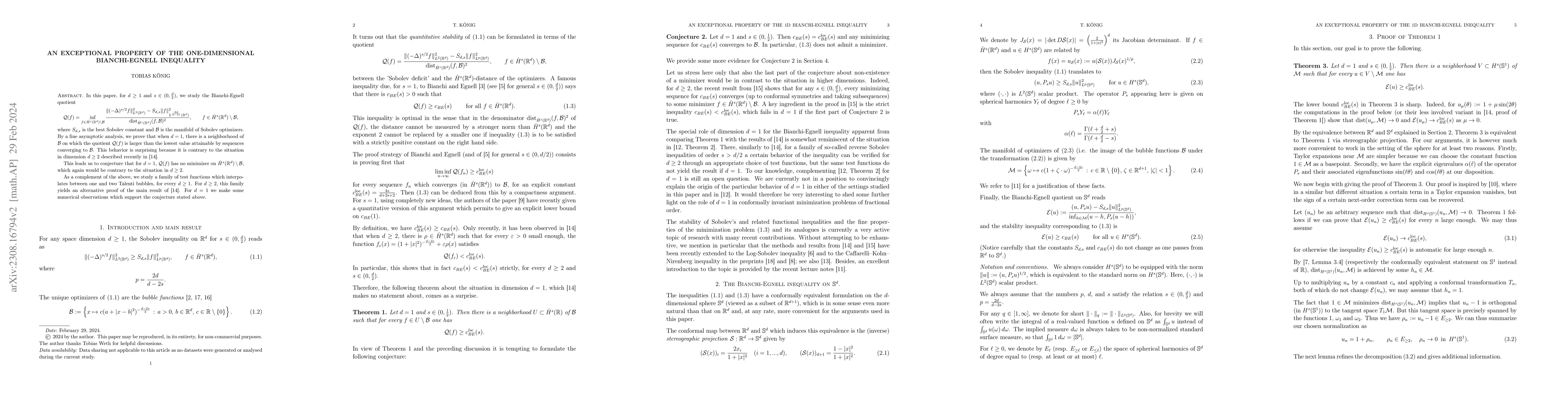 Thumbnail for An exceptional property of the one-dimensional Bianchi-Egnell inequality