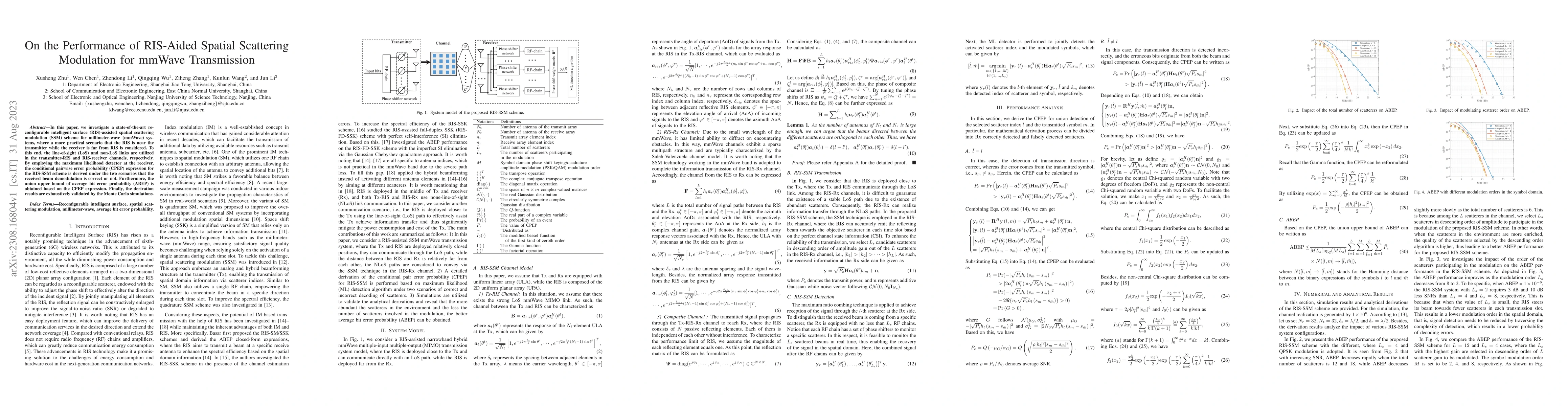 Thumbnail for On the Performance of RIS-Aided Spatial Scattering Modulation for mmWave
  Transmission