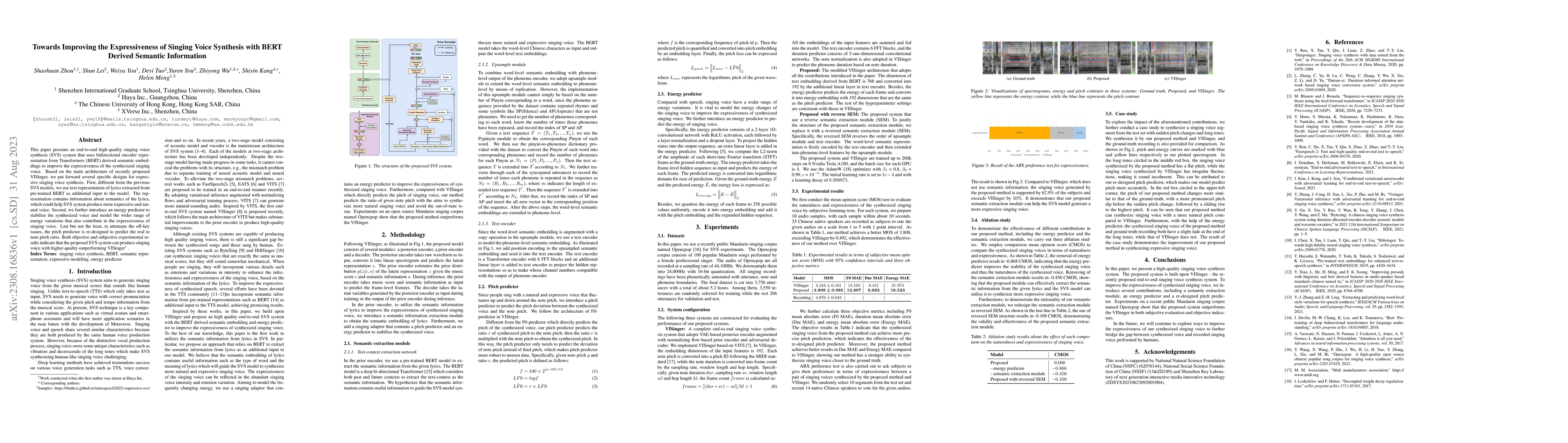Thumbnail for Towards Improving the Expressiveness of Singing Voice Synthesis with
  BERT Derived Semantic Information
