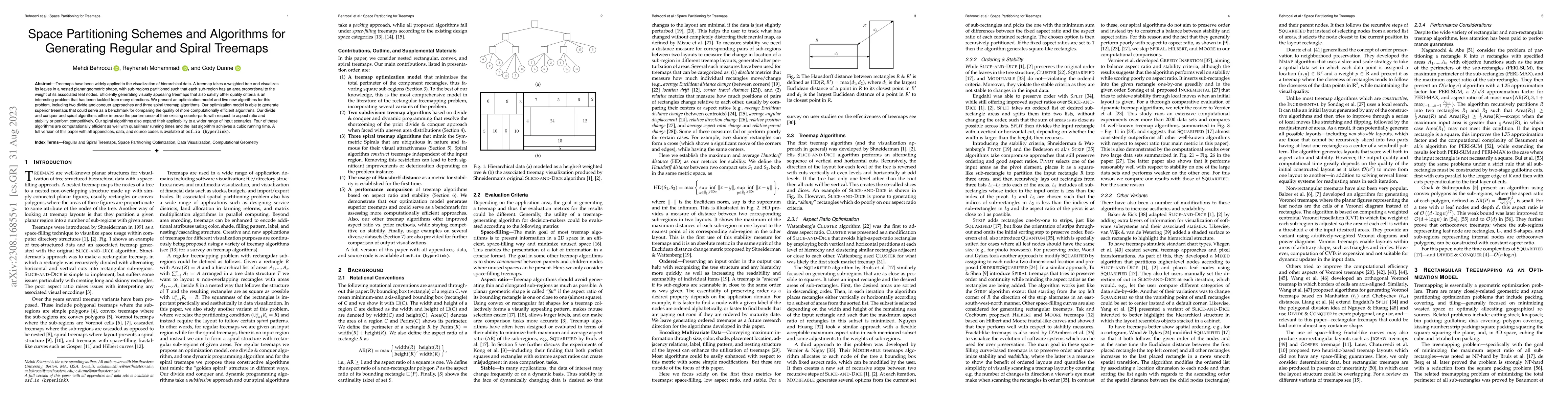 Thumbnail for Space Partitioning Schemes and Algorithms for Generating Regular and
  Spiral Treemaps