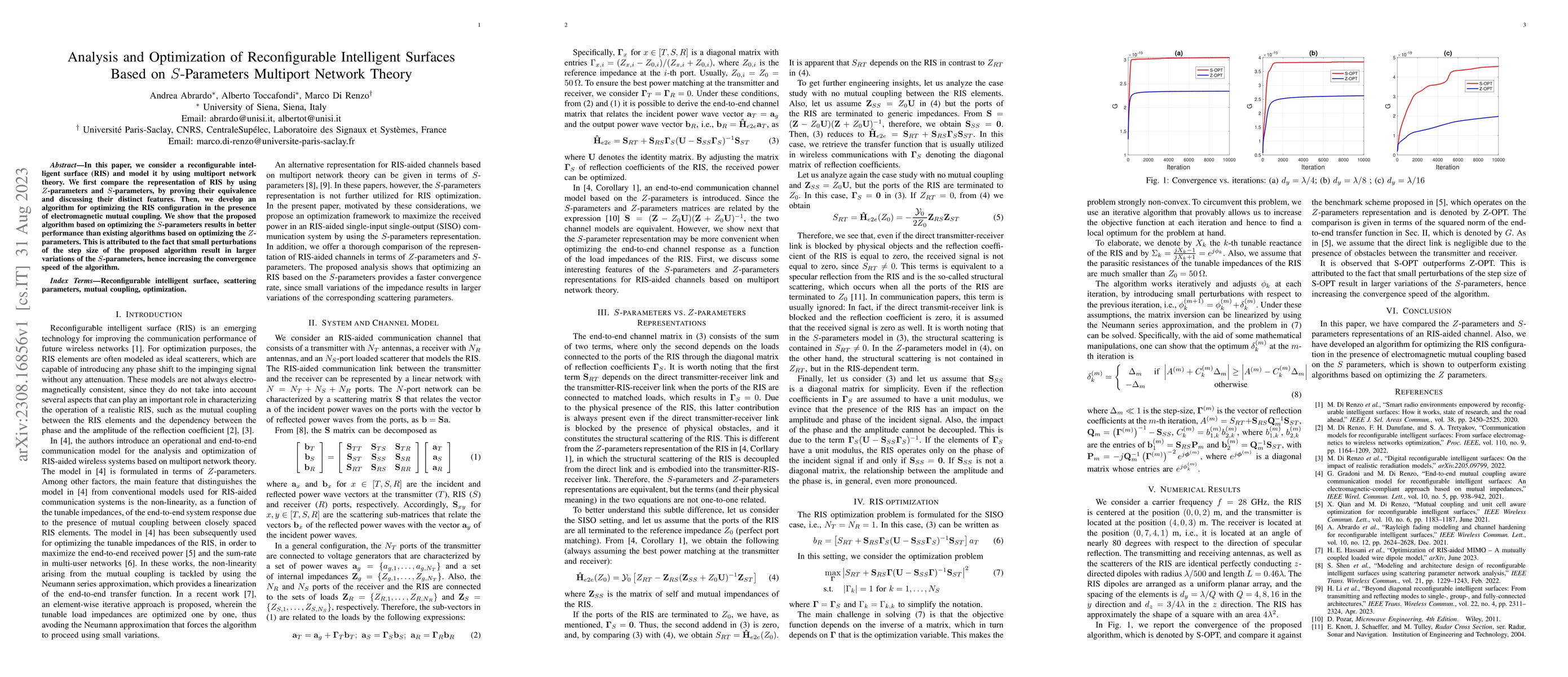 Thumbnail for Analysis and Optimization of Reconfigurable Intelligent Surfaces Based
  on $S$-Parameters Multiport Network Theory