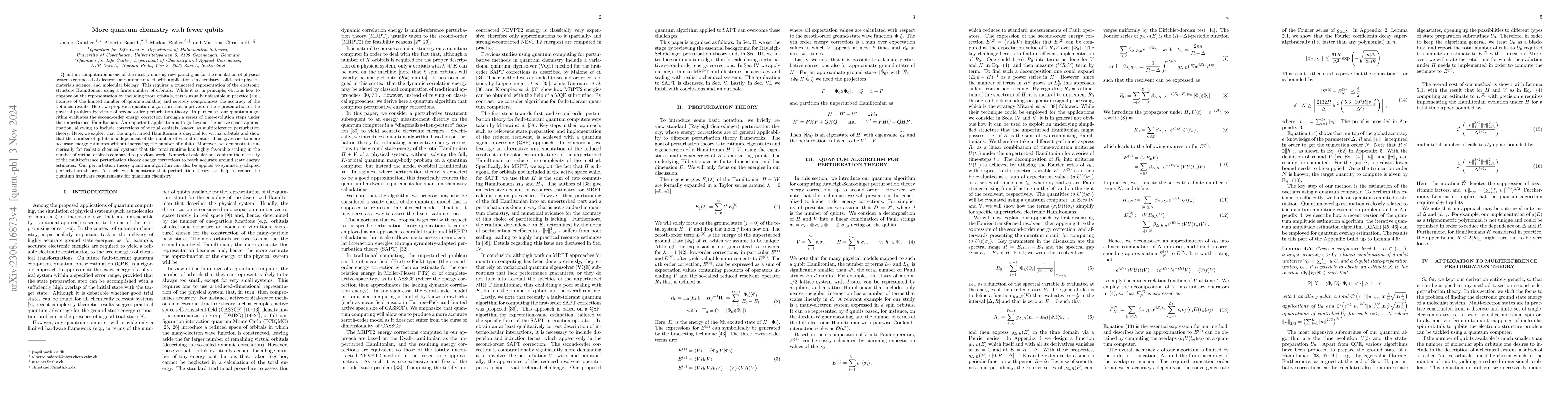 Thumbnail for More Quantum Chemistry with Fewer Qubits