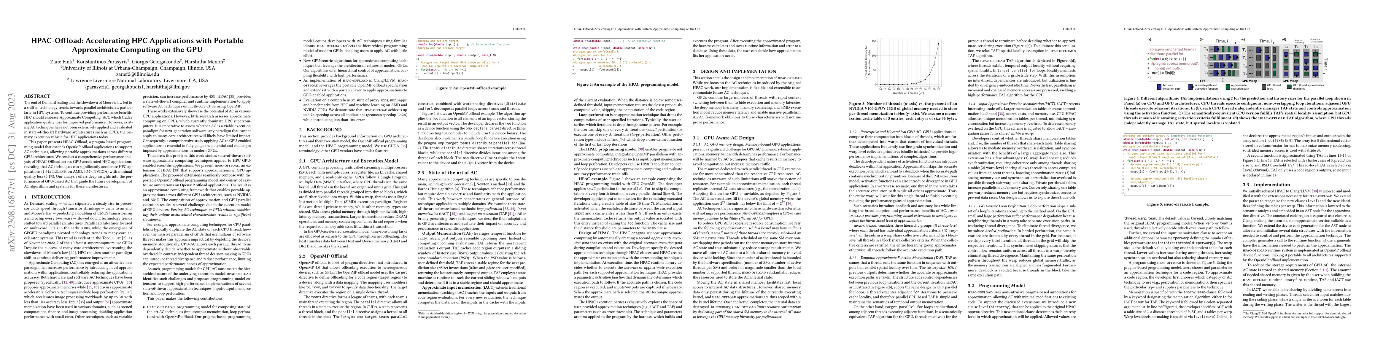 Thumbnail for HPAC-Offload: Accelerating HPC Applications with Portable Approximate
  Computing on the GPU