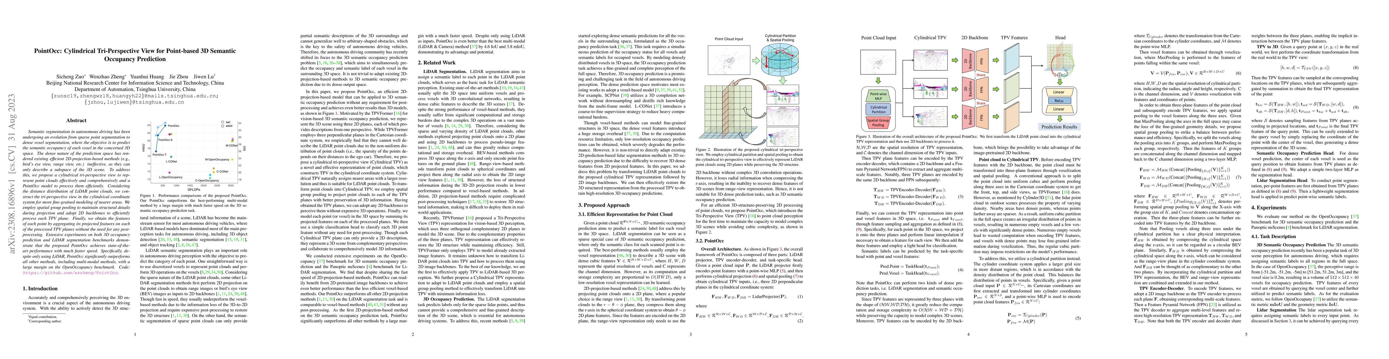 Thumbnail for PointOcc: Cylindrical Tri-Perspective View for Point-based 3D Semantic
  Occupancy Prediction