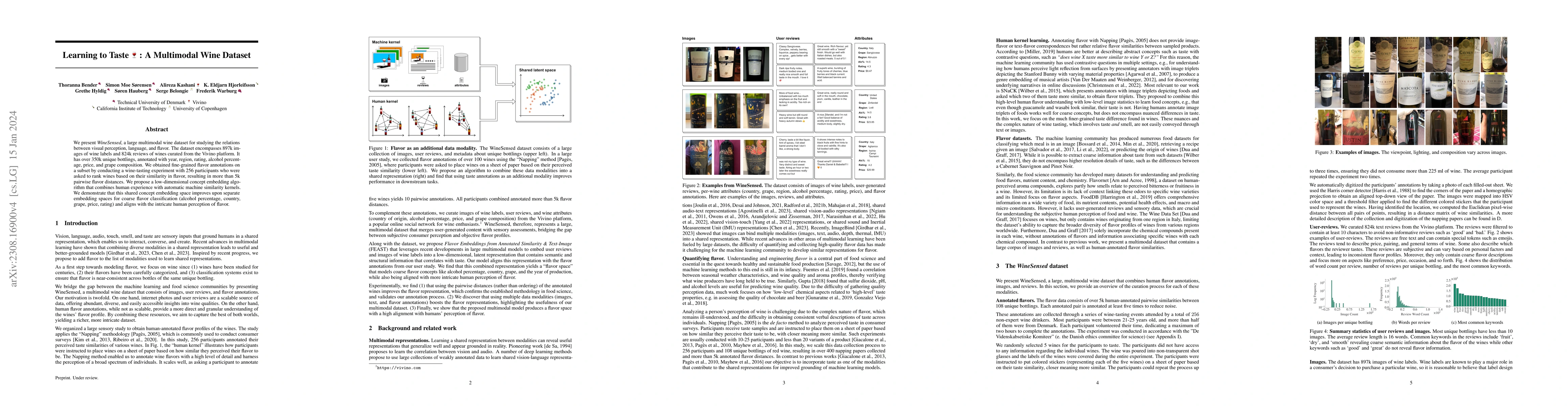 Thumbnail for Learning to Taste: A Multimodal Wine Dataset
