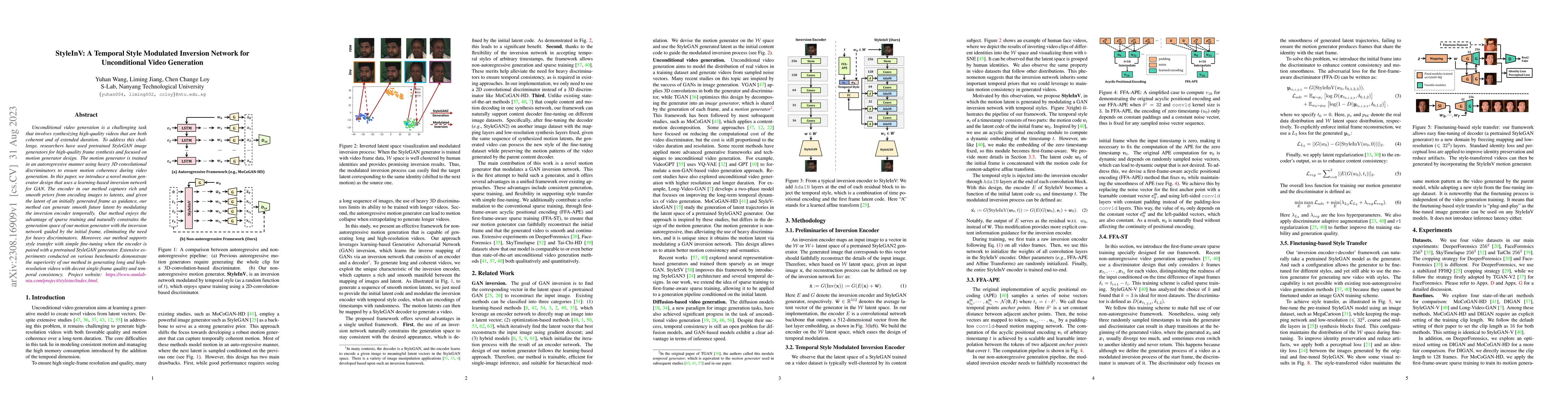 Thumbnail for StyleInV: A Temporal Style Modulated Inversion Network for Unconditional
  Video Generation