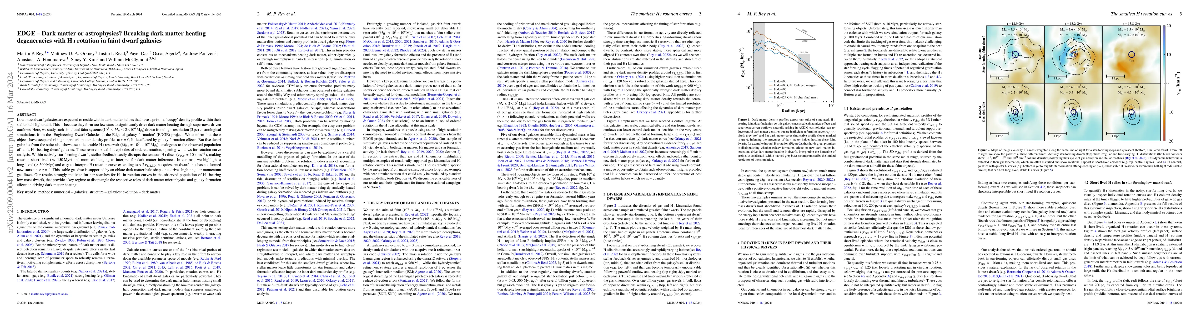 Thumbnail for EDGE -- Dark matter or astrophysics? Breaking dark matter heating
  degeneracies with HI rotation in faint dwarf galaxies