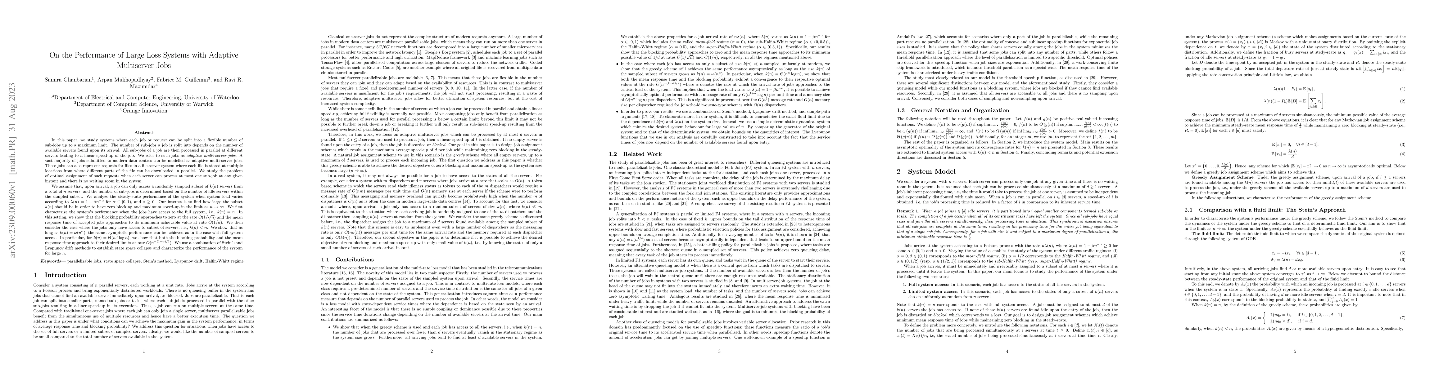Thumbnail for On the Performance of Large Loss Systems with Adaptive Multiserver Jobs