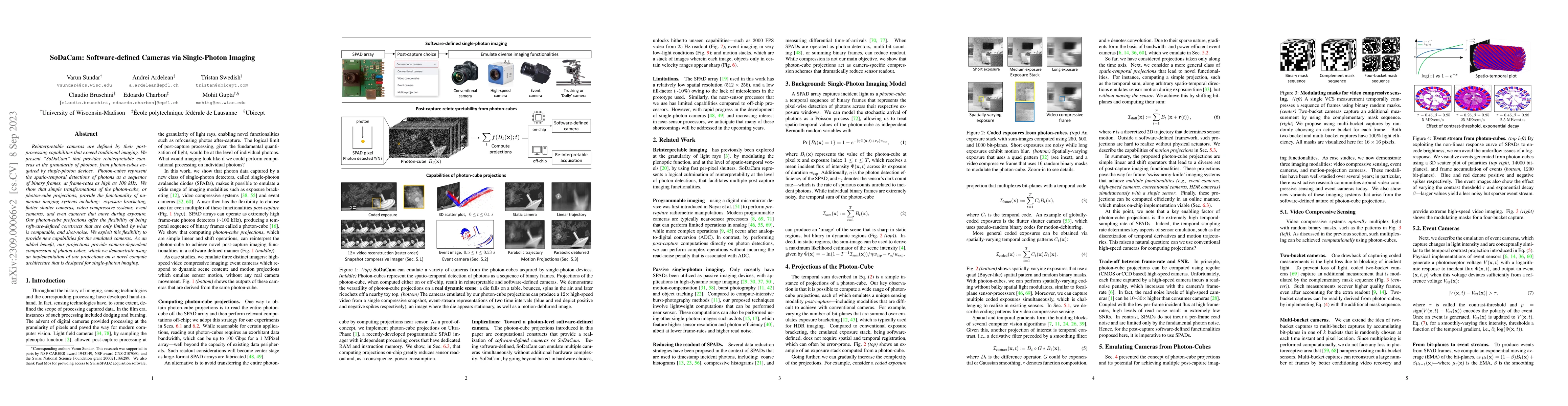 Thumbnail for SoDaCam: Software-defined Cameras via Single-Photon Imaging