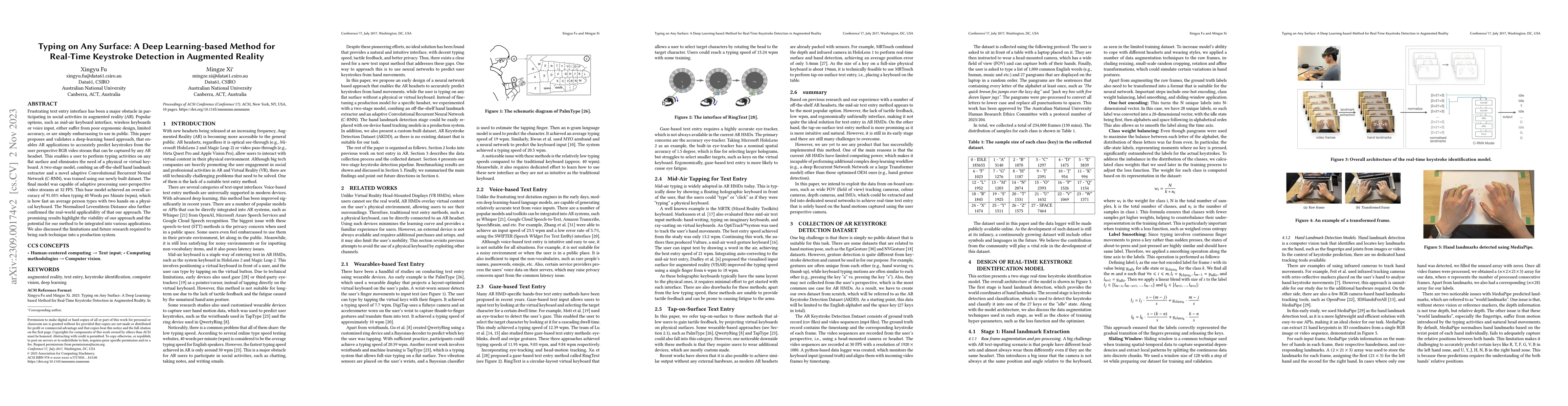 Thumbnail for Typing on Any Surface: A Deep Learning-based Method for Real-Time
  Keystroke Detection in Augmented Reality