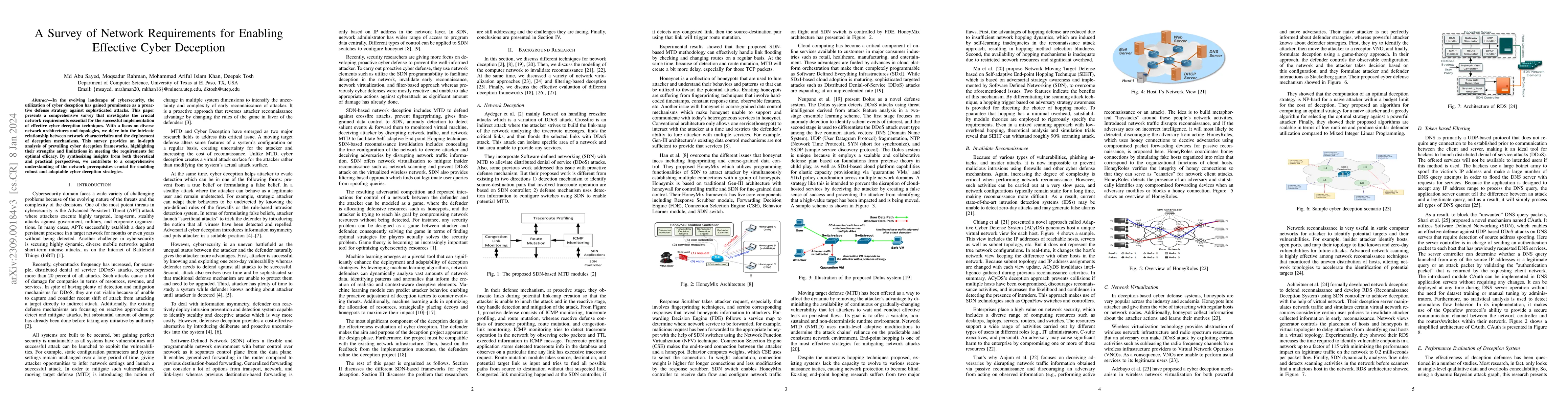 Thumbnail for A Survey of Network Requirements for Enabling Effective Cyber Deception