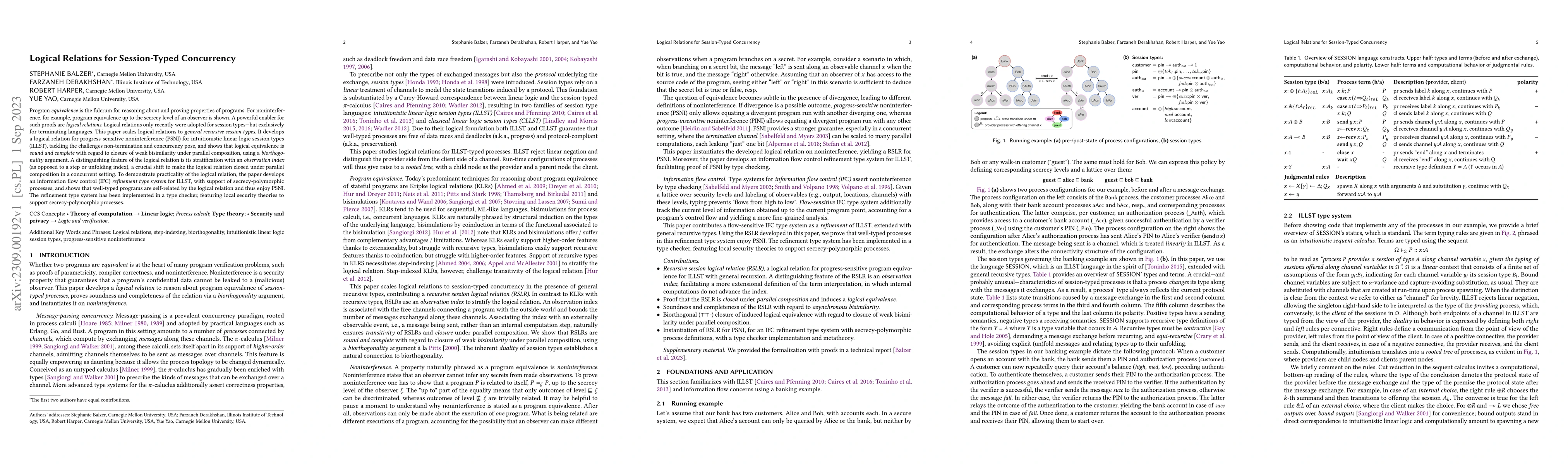 Thumbnail for Logical Relations for Session-Typed Concurrency
