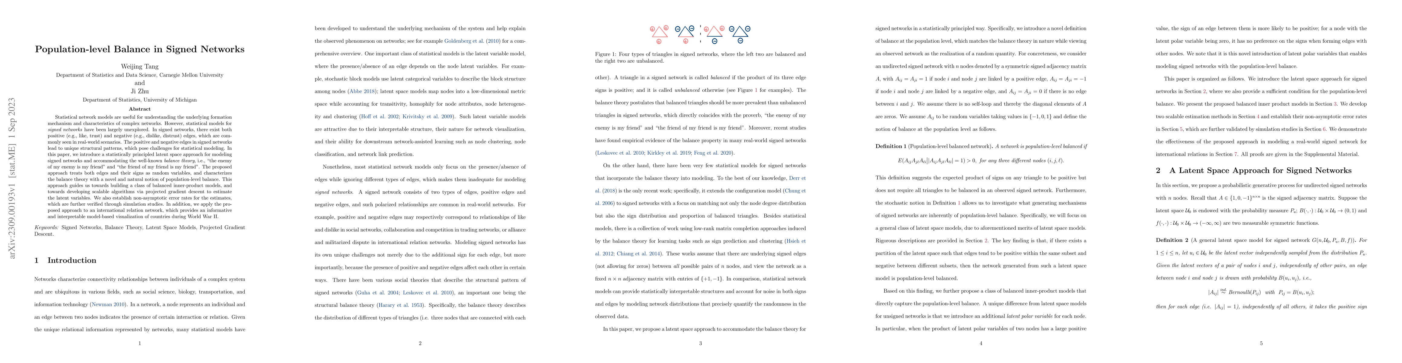 Thumbnail for Population-level Balance in Signed Networks