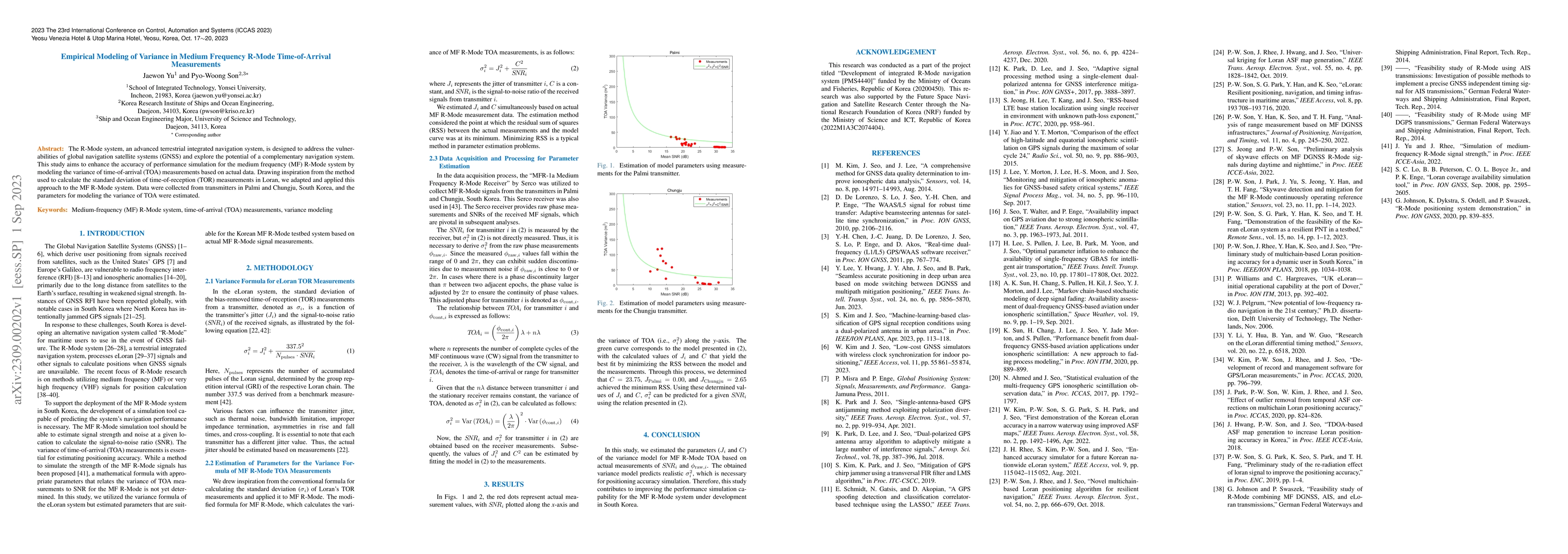 Thumbnail for Empirical Modeling of Variance in Medium Frequency R-Mode
  Time-of-Arrival Measurements