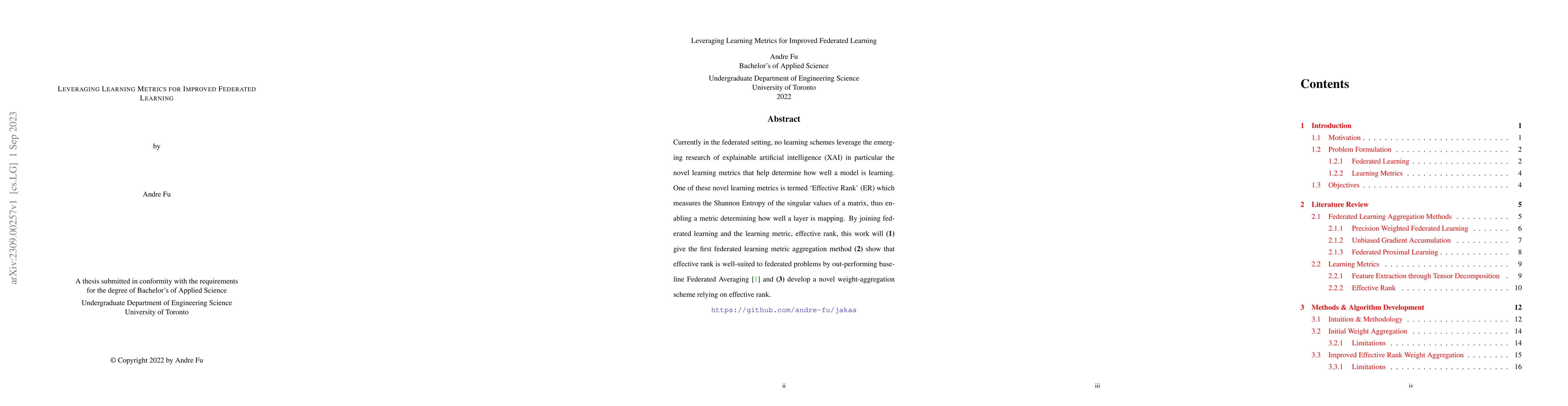 Thumbnail for Leveraging Learning Metrics for Improved Federated Learning