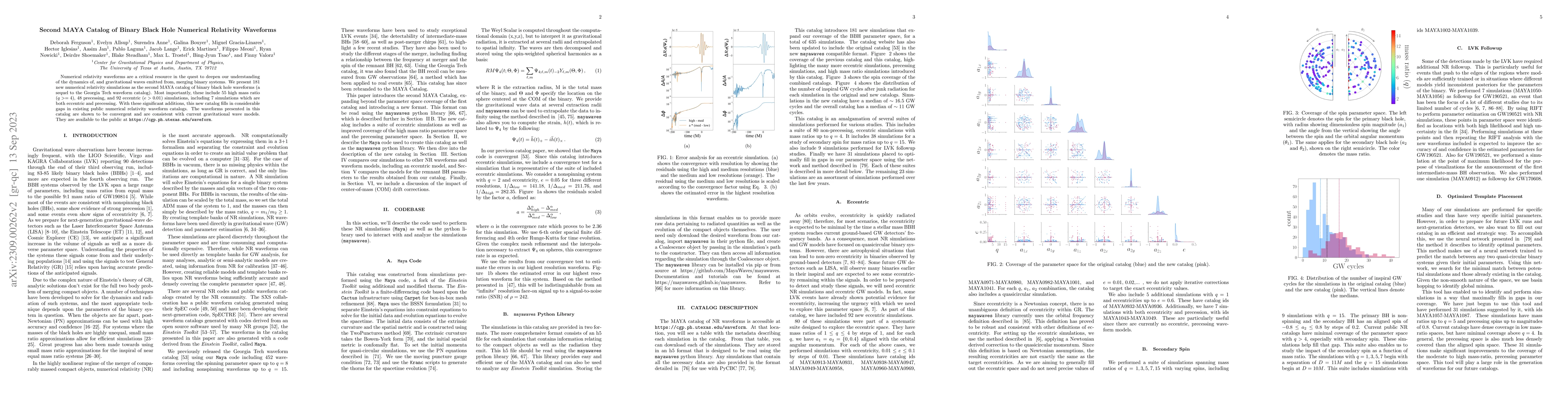 Thumbnail for Second MAYA Catalog of Binary Black Hole Numerical Relativity Waveforms
