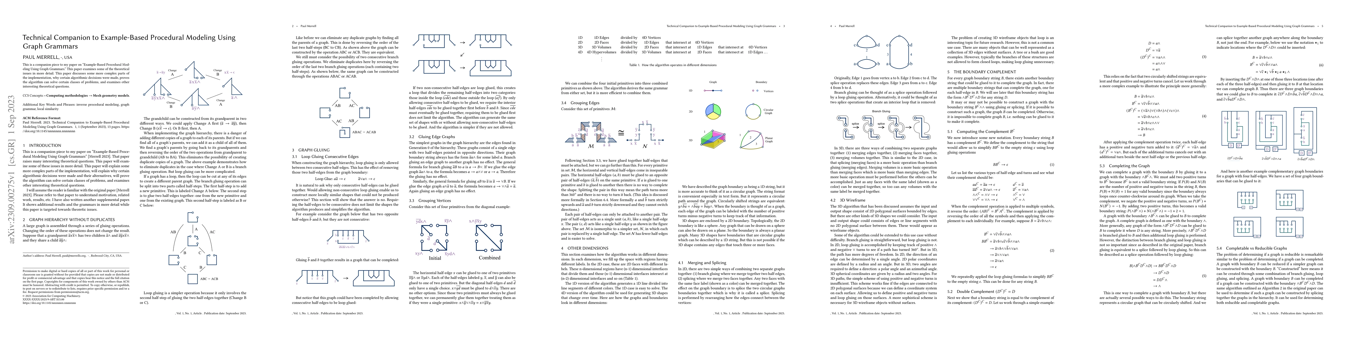 Thumbnail for Technical Companion to Example-Based Procedural Modeling Using Graph
  Grammars