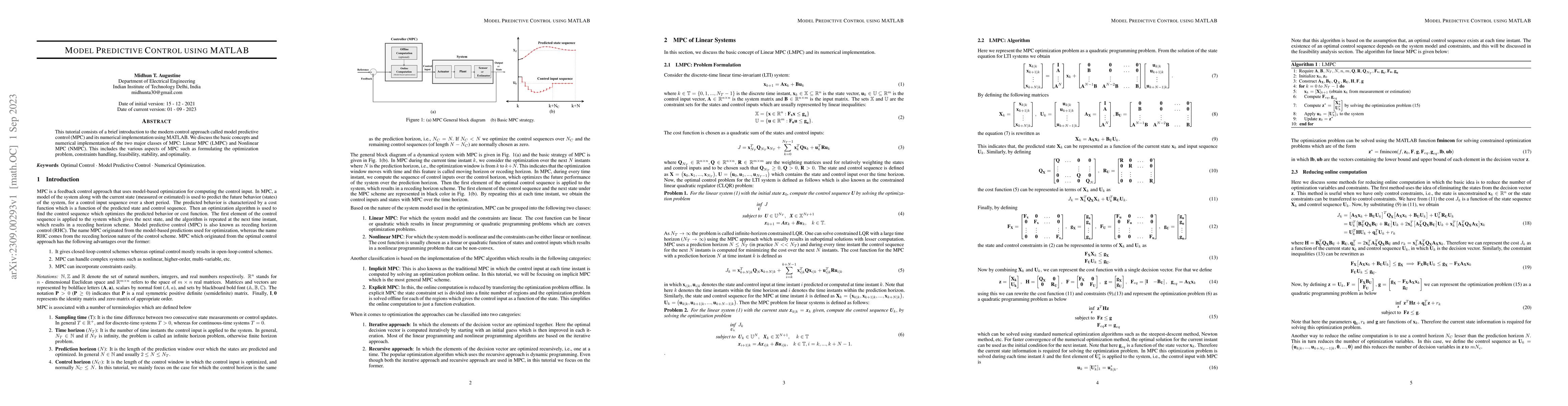 Thumbnail for Model Predictive Control using MATLAB