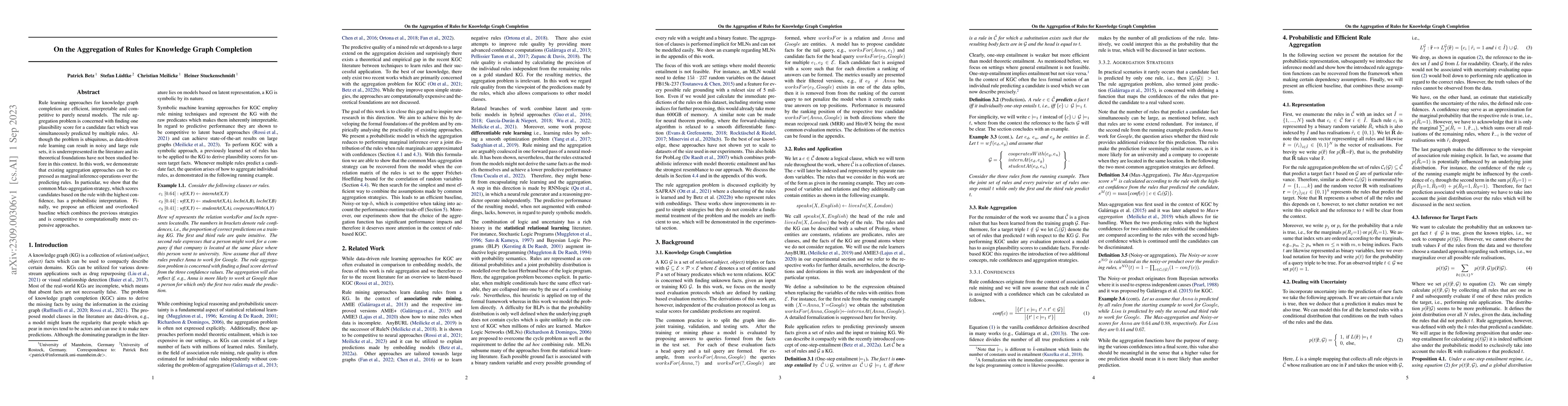 Thumbnail for On the Aggregation of Rules for Knowledge Graph Completion