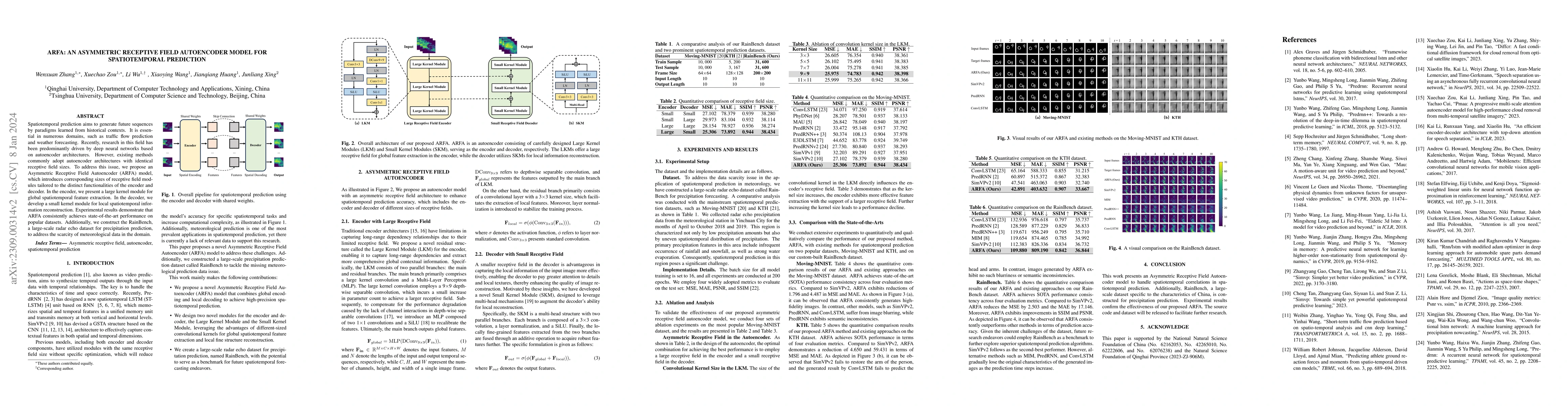 Thumbnail for ARFA: An Asymmetric Receptive Field Autoencoder Model for Spatiotemporal
  Prediction