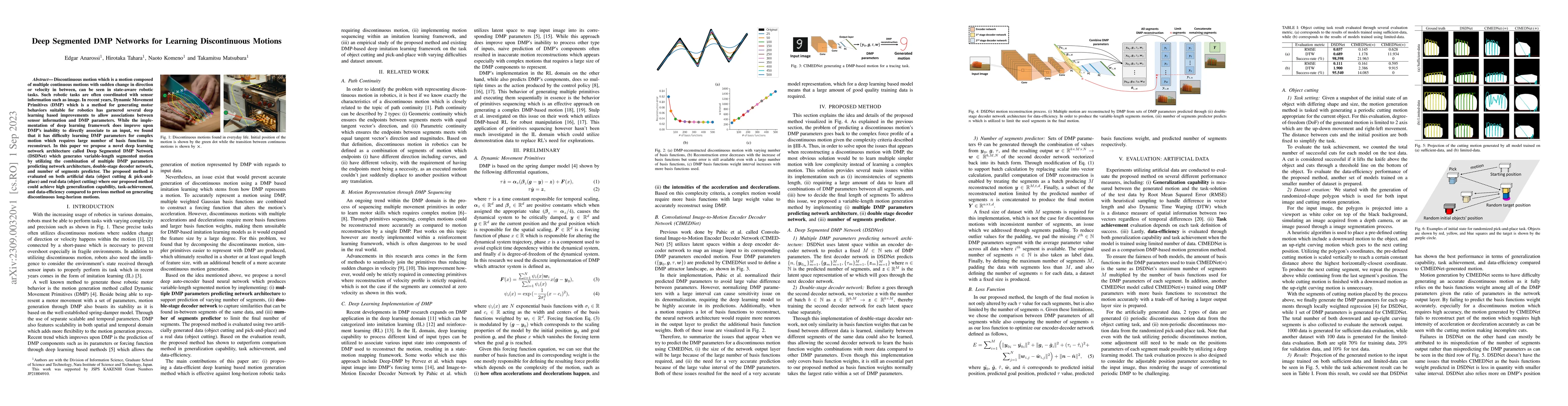 Thumbnail for Deep Segmented DMP Networks for Learning Discontinuous Motions