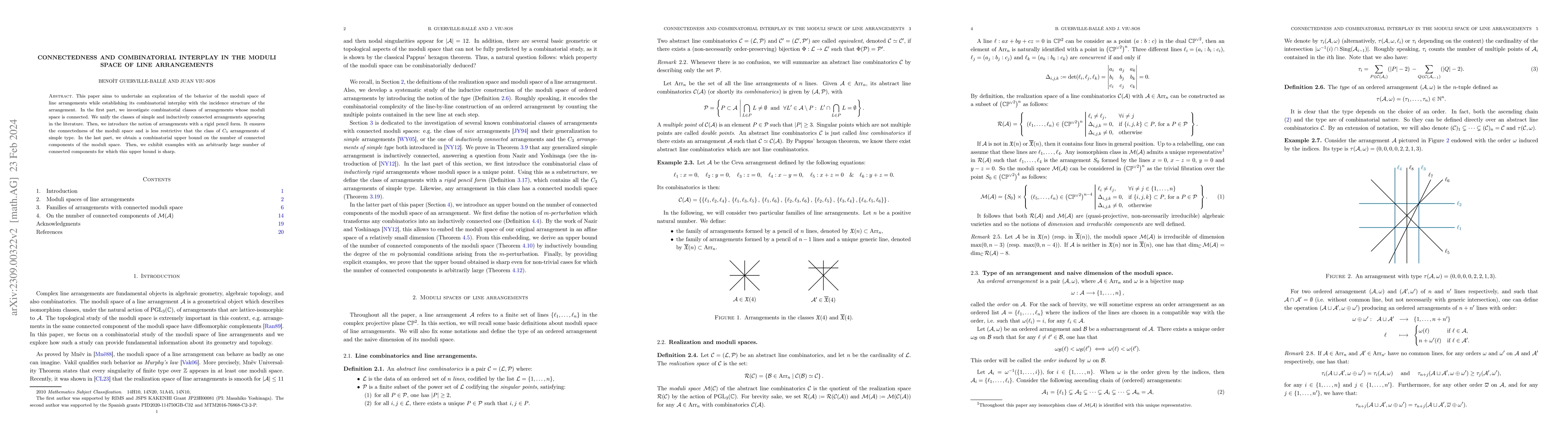 Thumbnail for Connectedness and combinatorial interplay in the moduli space of line
  arrangements