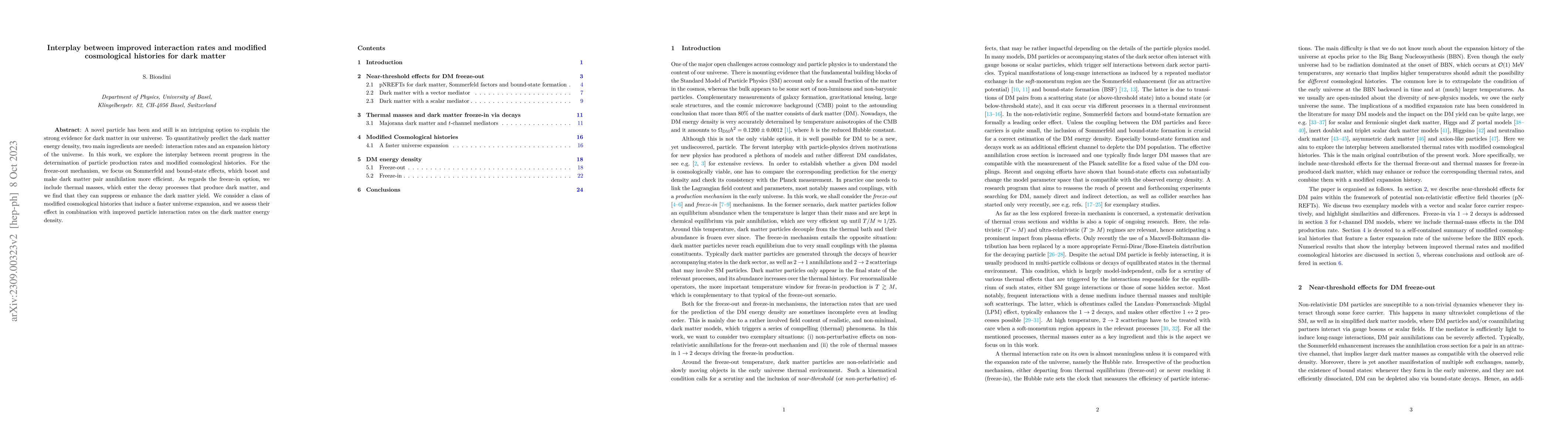 Thumbnail for Interplay between improved interaction rates and modified cosmological
  histories for dark matter