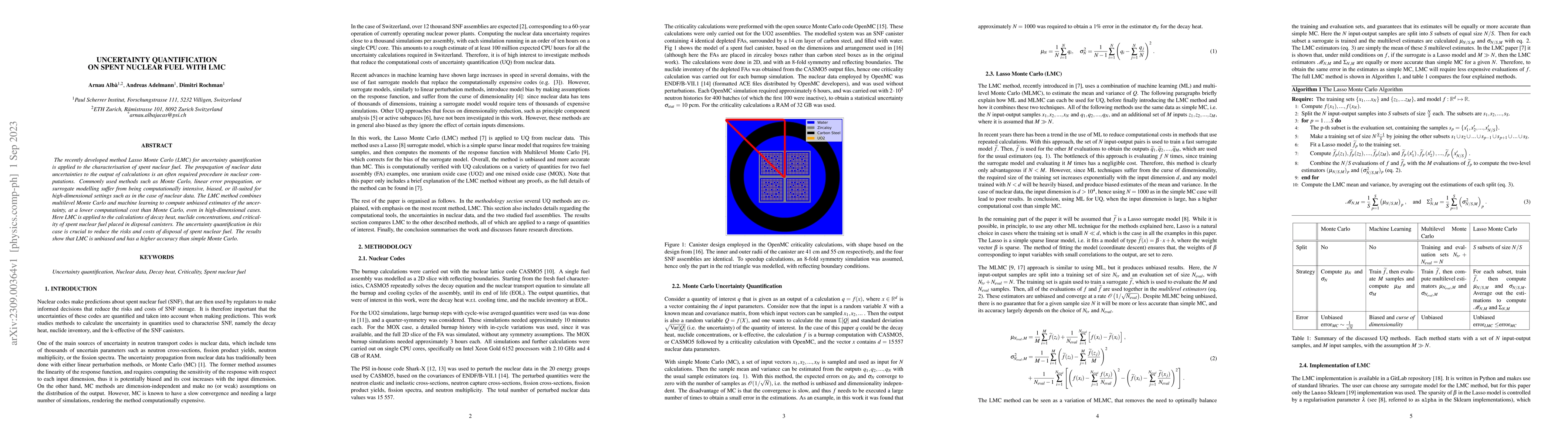 Thumbnail for Uncertainty Quantification on Spent Nuclear Fuel with LMC