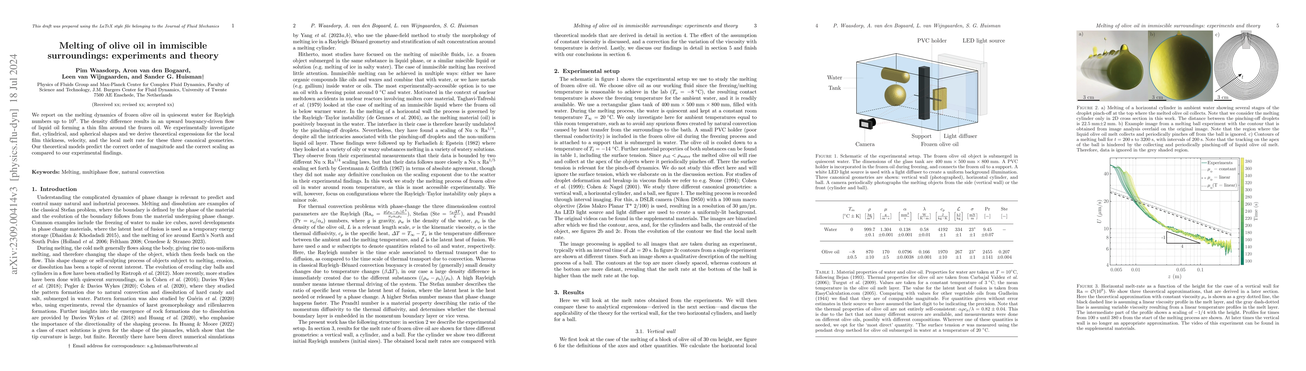 Thumbnail for Melting of olive oil in immiscible surroundings: experiments and theory