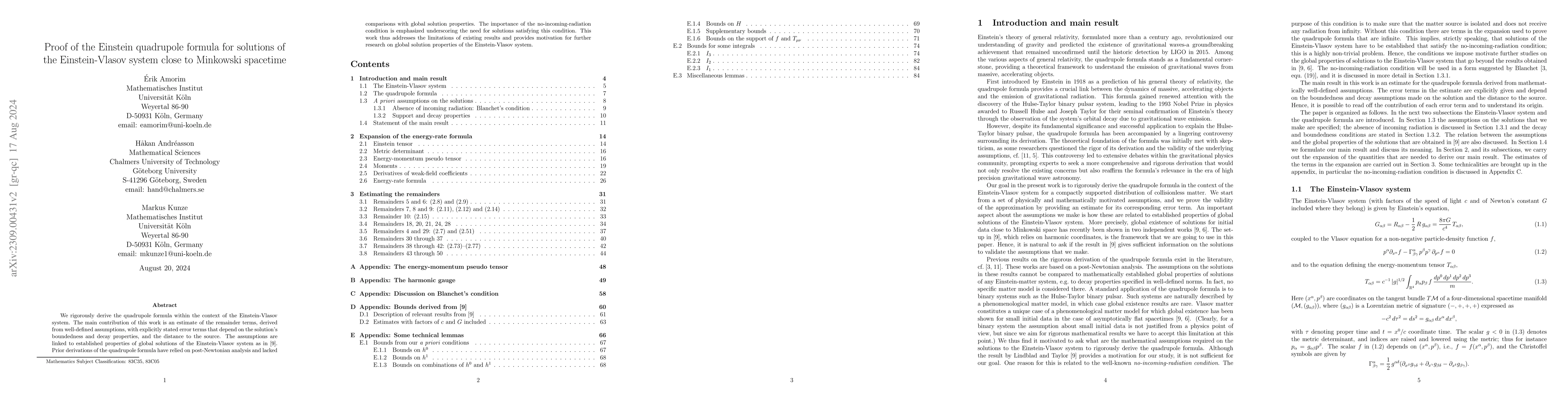 Thumbnail for Proof of the Einstein quadrupole formula for solutions of the
  Einstein-Vlasov system close to Minkowski spacetime