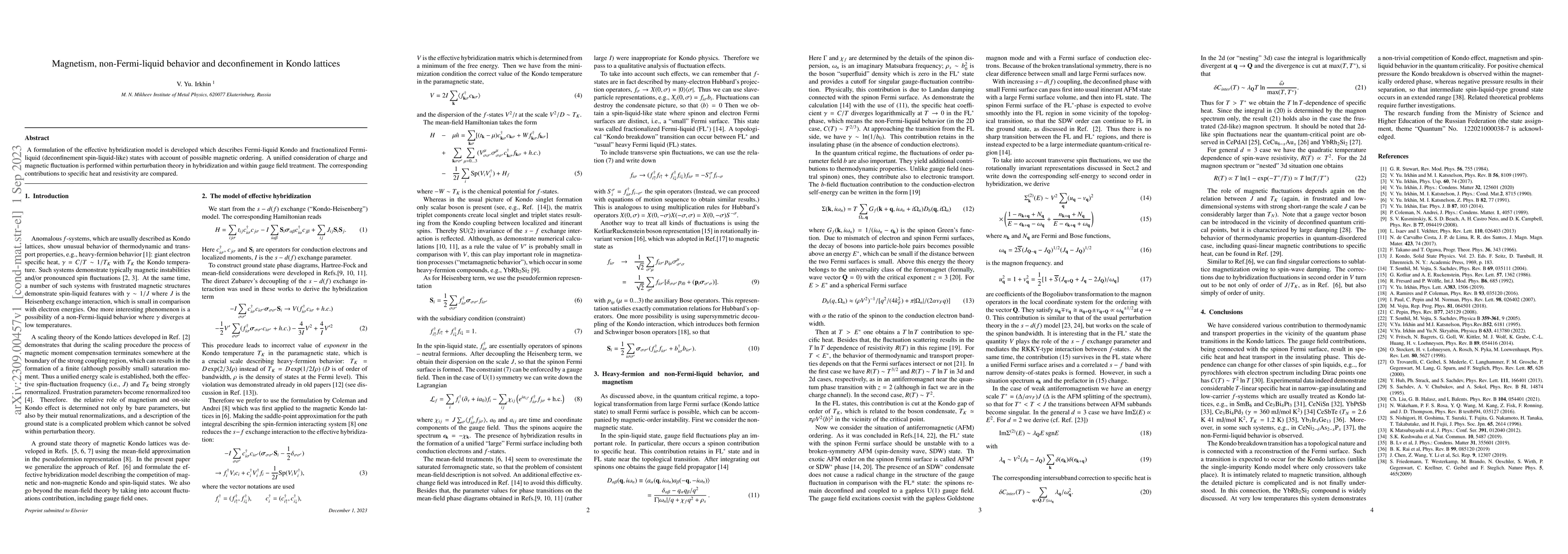 Thumbnail for Magnetism, non-Fermi-liquid behavior and deconfinement in Kondo lattices