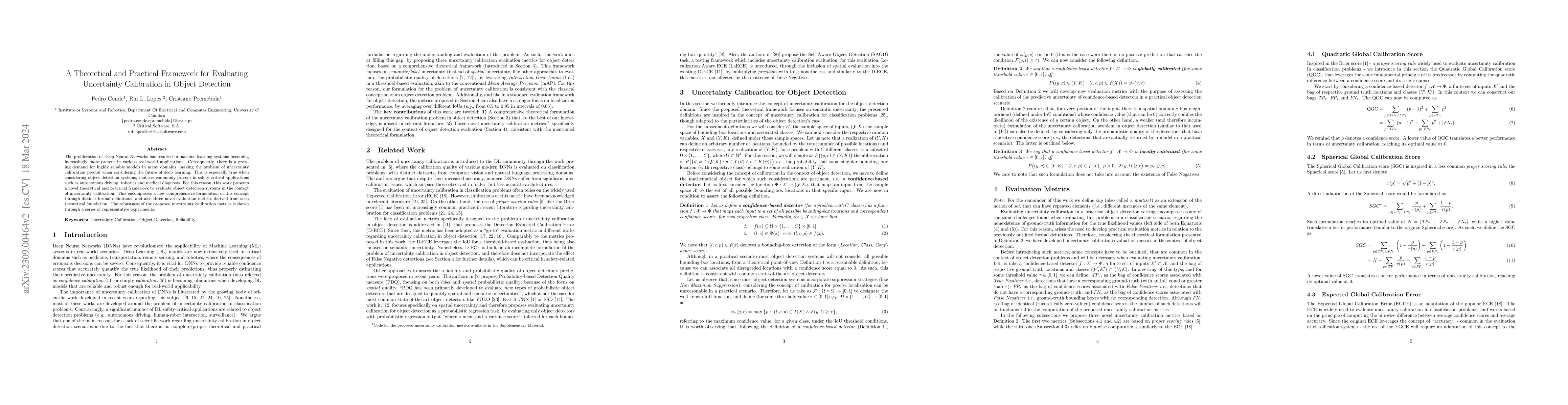 Thumbnail for A Theoretical and Practical Framework for Evaluating Uncertainty
  Calibration in Object Detection