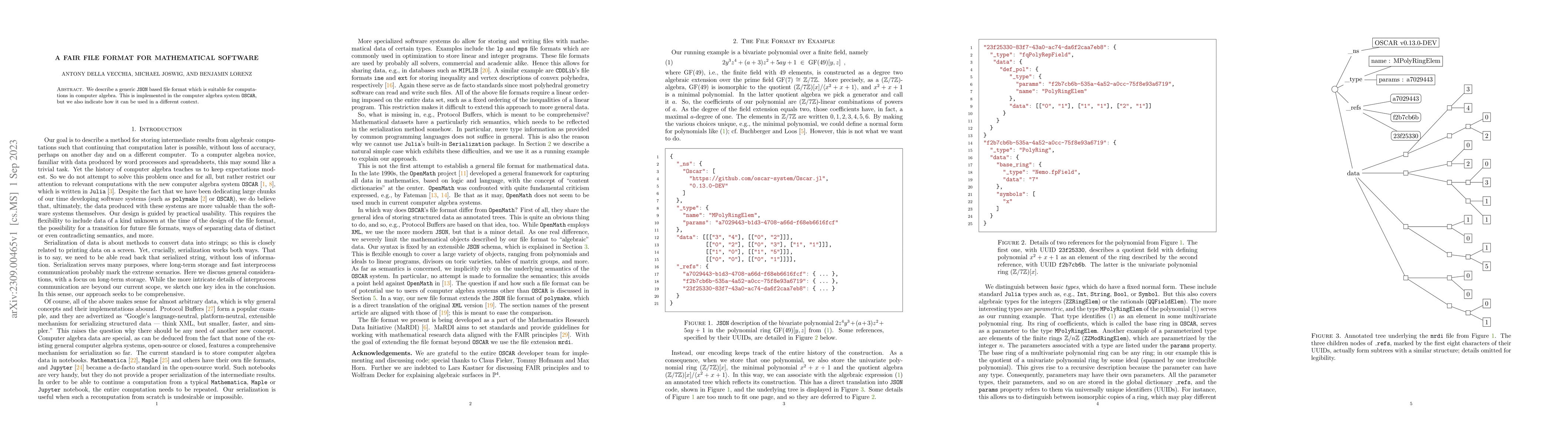 Thumbnail for A FAIR File Format for Mathematical Software