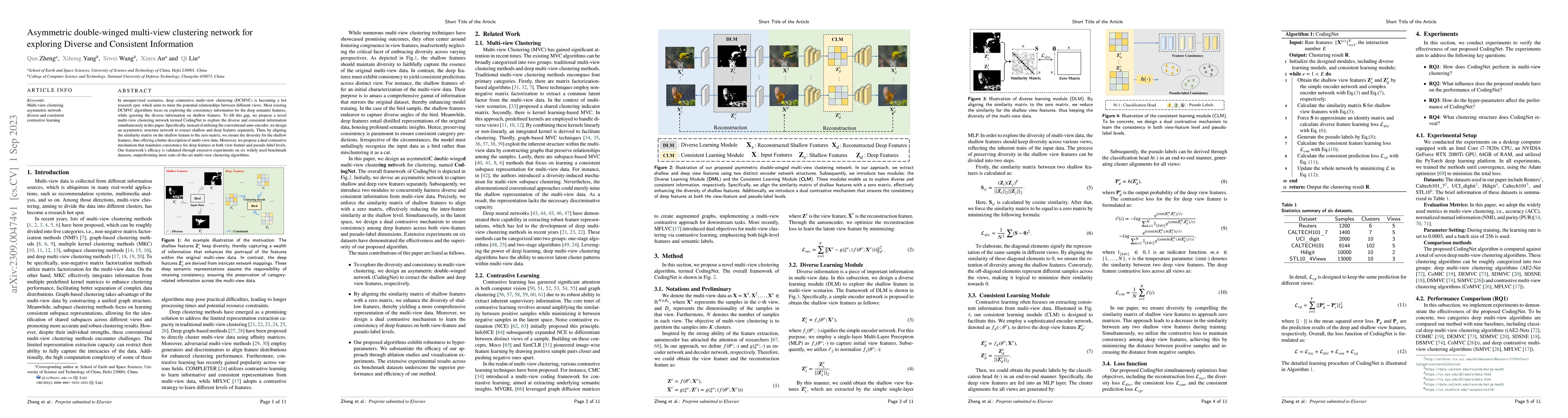 Thumbnail for Asymmetric double-winged multi-view clustering network for exploring
  Diverse and Consistent Information