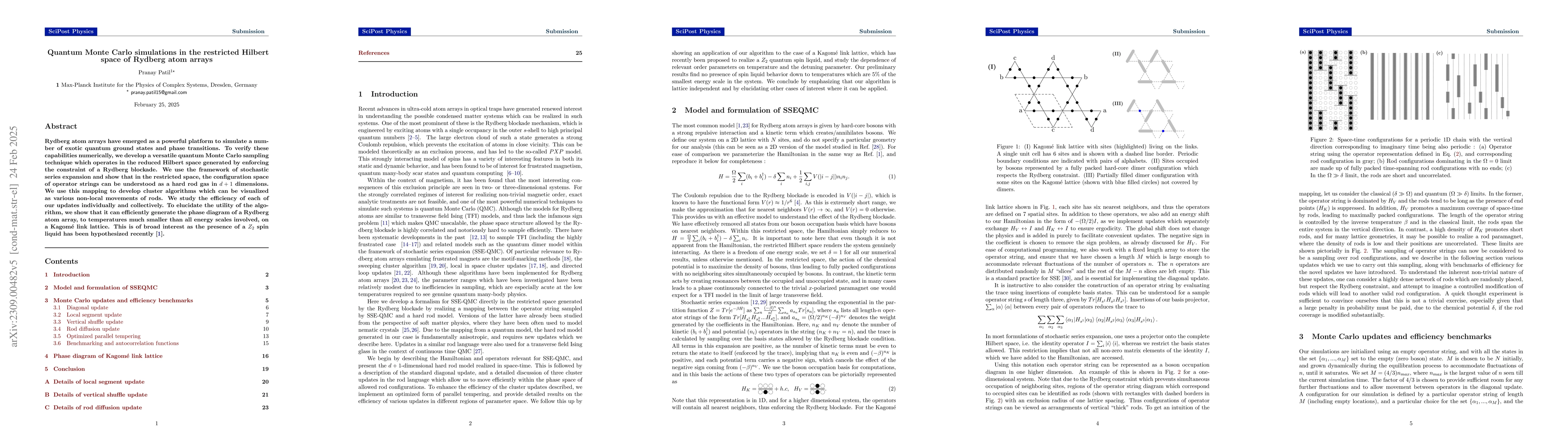 Thumbnail for Quantum Monte Carlo simulations in the restricted Hilbert space of
  Rydberg atom arrays
