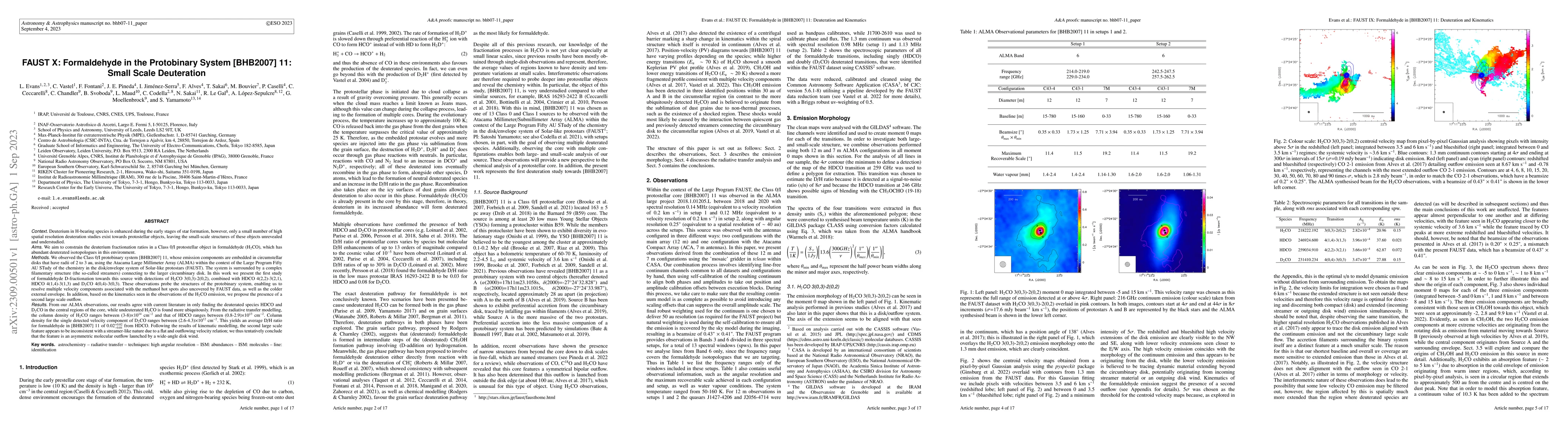 Thumbnail for FAUST X: Formaldehyde in the Protobinary System [BHB2007] 11: Small
  Scale Deuteration
