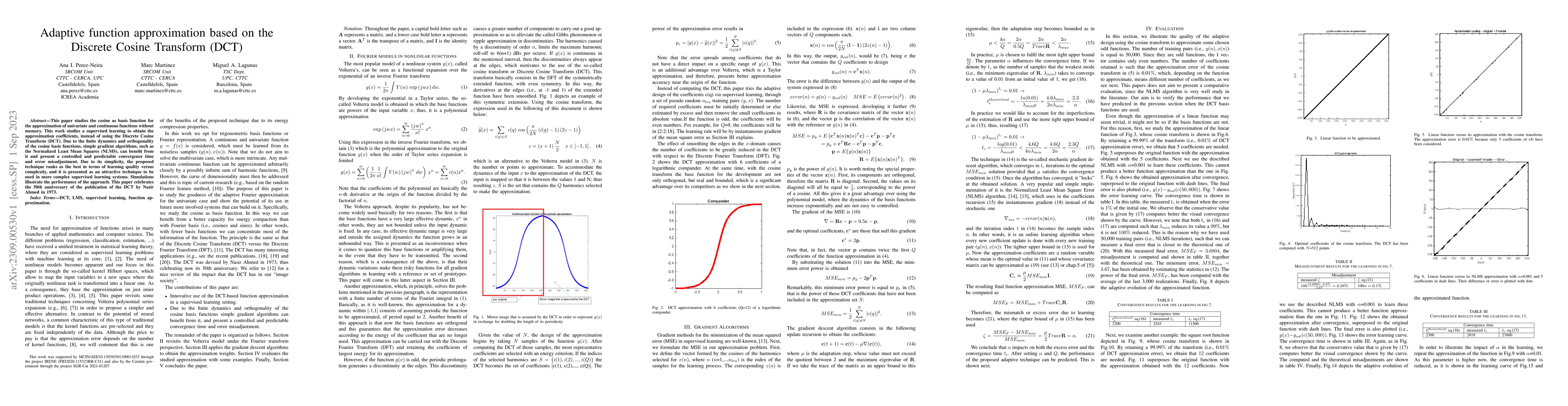 Thumbnail for Adaptive function approximation based on the Discrete Cosine Transform
  (DCT)