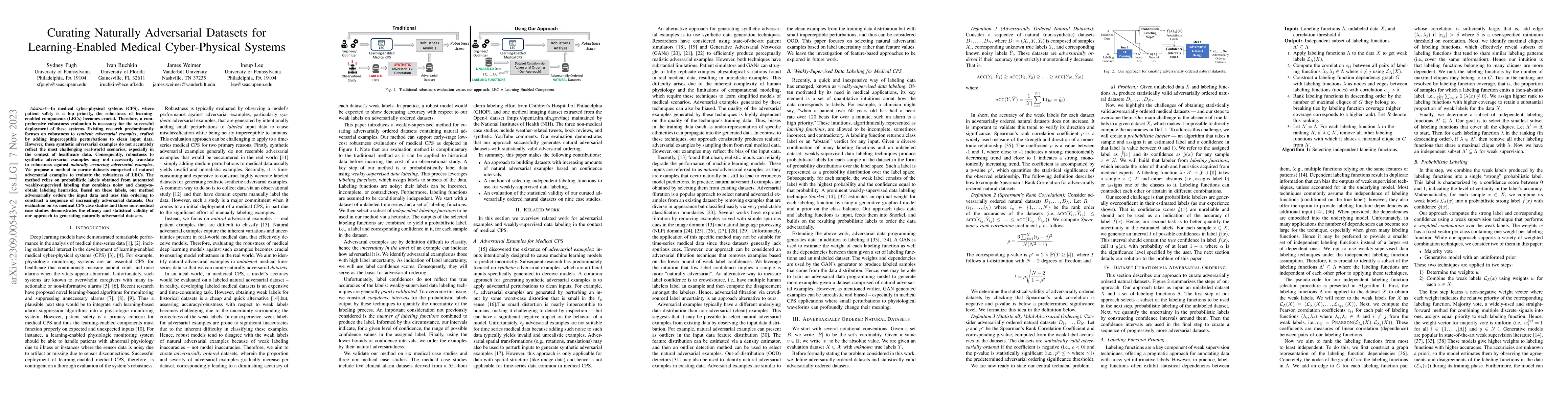 Thumbnail for Curating Naturally Adversarial Datasets for Learning-Enabled Medical
  Cyber-Physical Systems