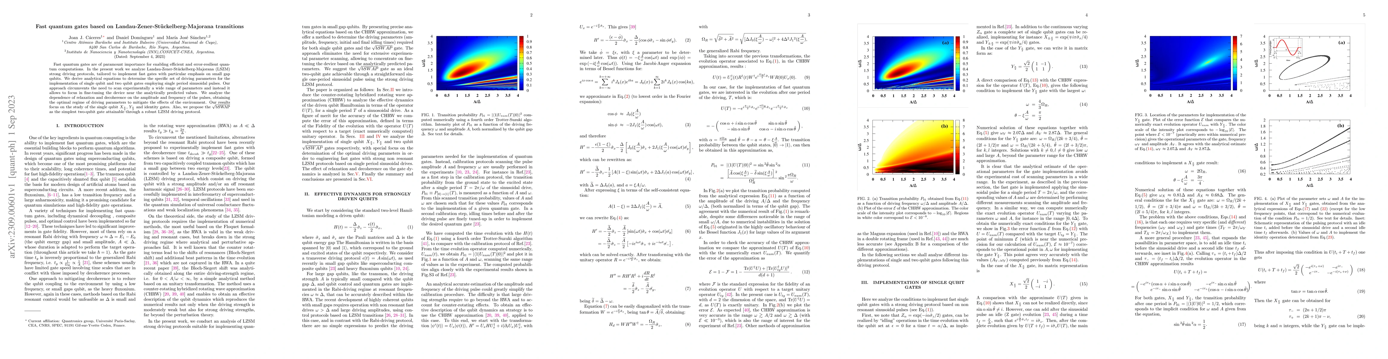 Thumbnail for Fast quantum gates based on Landau-Zener-St\"uckelberg-Majorana
  transitions