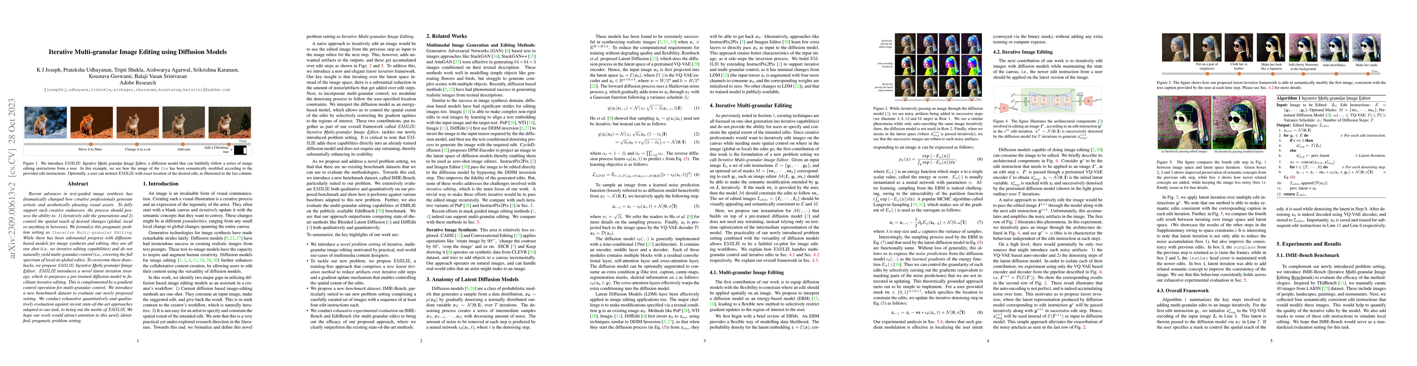 Thumbnail for Iterative Multi-granular Image Editing using Diffusion Models