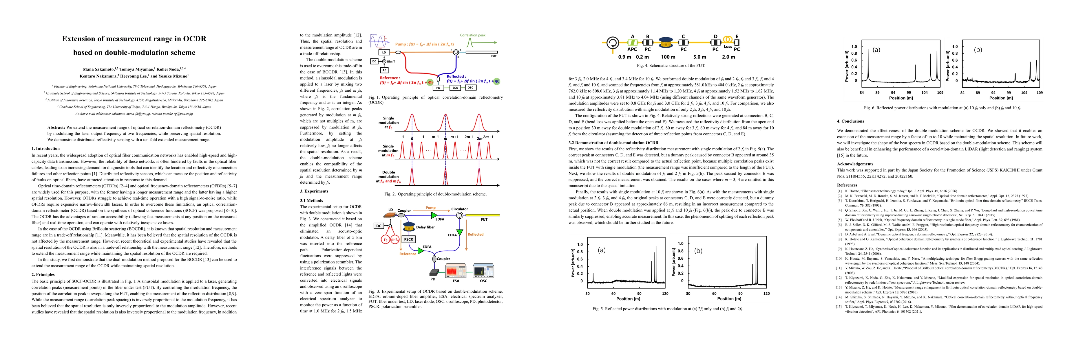 Thumbnail for Extension of measurement range in OCDR based on double-modulation scheme