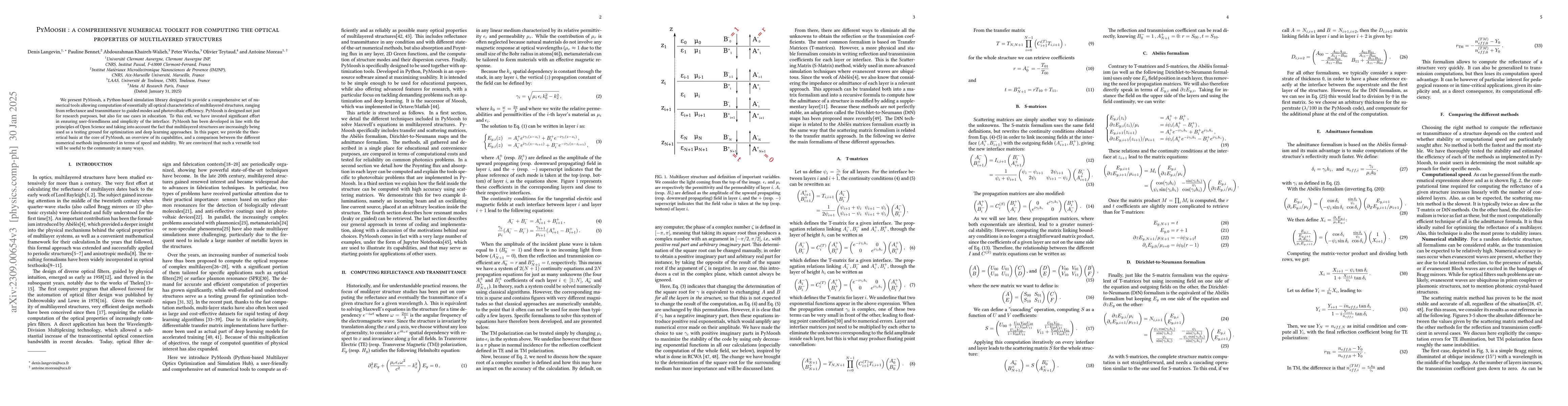 Thumbnail for PyMoosh : a comprehensive numerical toolkit for computing the optical
  properties of multilayered structures